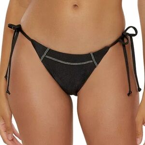 NWT Becca
Women's Color Sheen Contrast-Stitch Side-Tie Bikini Bottoms Small